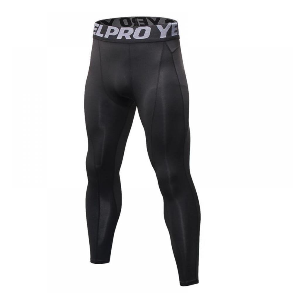 Men Compression Fitness Pants Tights Casual Bodybuilding Male Trousers ...