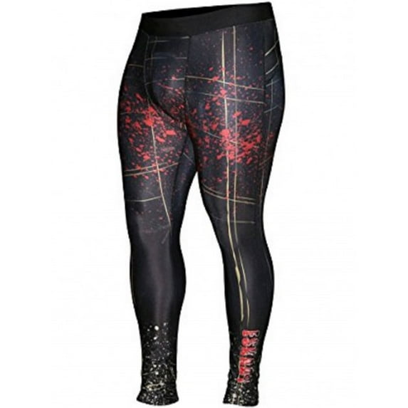 Men Compression Pants Running Tights Pro Combat Compression Tights Base Layer Black Medium