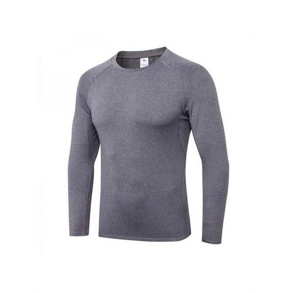 Men Compression Quick Dry Shirt Base-Layer Sports GYM Tight Top Long-Sleeve Tops