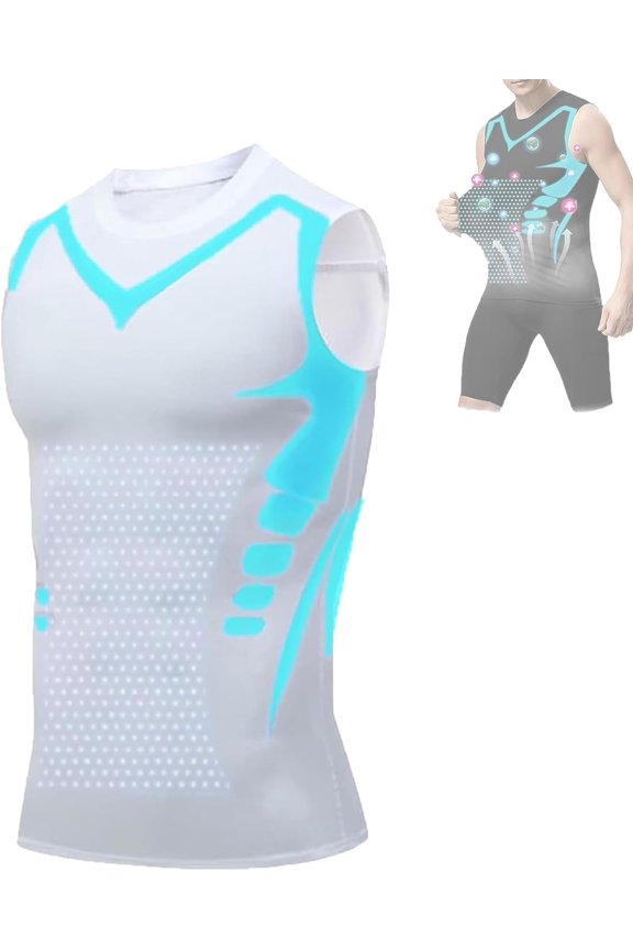 Men Compression Shirt, 2024 New Version Ionic Shaping Sleeveless Vest for for Men to Build a Perfect Body