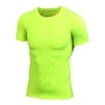 thumbnail image 1 of Men Compression Shirt Short Sleeve Athletic Workou T Shirts Sports Baselayer Undershirt Quick Dry Slim Fit Basic Tops Mint Green L, 1 of 4