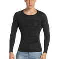 thumbnail image 1 of Men Compression Shirt Slimming Body Shaper Abs Control Undershirt Long Sleeve Shapewear, 1 of 5