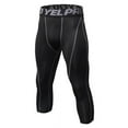 thumbnail image 1 of Men Compression Shorts Gym 3/4 Pant Base Layers Running Sport Tights Leggings, 1 of 2