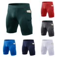 thumbnail image 1 of Men Compression Shorts Running Spandex Underwear with Pockets Workout Gym Athletic Sports Tight Shorts Nw941eg Men Shorts Mens Workout Shorts Pack Mens Wear Clothes, 1 of 4