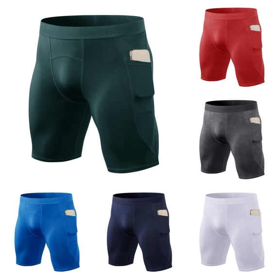 Men Compression Shorts Running Spandex Underwear with Pockets Workout Gym Athletic Sports Tight Shorts Nw941eg Men Shorts Mens Workout Shorts Pack Mens Wear Clothes
