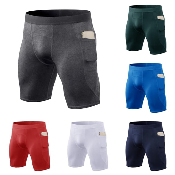 Men Compression Shorts Running Spandex Underwear with Pockets Workout Gym Athletic Sports Tight Shorts Nw941eg Men Shorts Mens Workout Shorts Pack Mens Wear Clothes