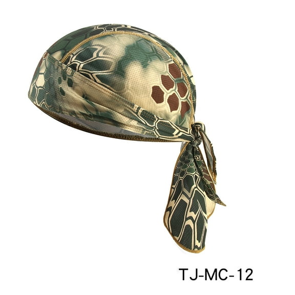 Men Cooling Helmet Liner - Do Rag/Dew Rag Skull Cap Beanie - Pirate Hat Bandana & Motorcycle Head Wrap r