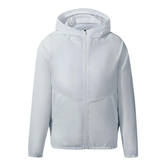 Men Cooling Vest with Fan 2 Fans Air Conditioned Jacket Prevention Long Sleeve Hooded Outwear Blouse with 3 Speed Adjustable Cool Jackets