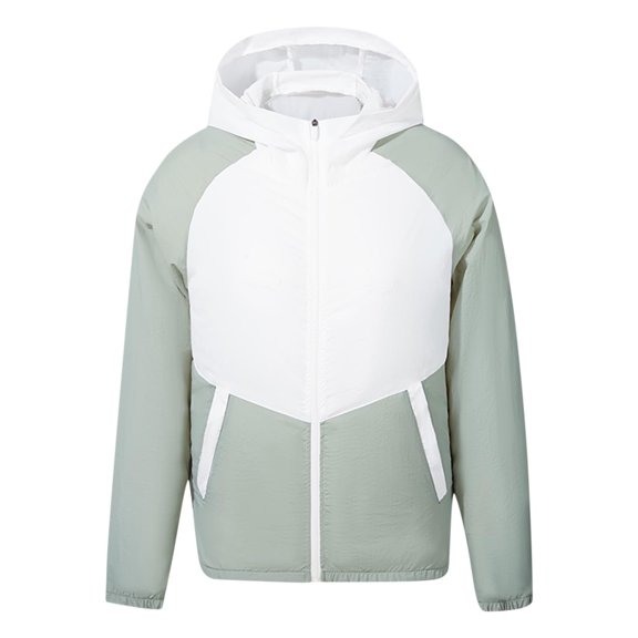 Men Cooling Vest with Fan 2 Fans Air Conditioned Jacket Prevention Long Sleeve Hooded Outwear Blouse with 3 Speed Adjustable Cool Jackets