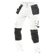 Men Cordura Work Trousers Multi Pockets Work Utility & Safety Trouser Holster Knee Pad Pockets Work Pants Builders Electricians Workwear Pants Heavy Duty Knee Protection Workwear Trousers