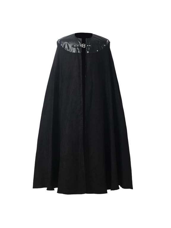 Men Costume Halloween Witch Vampire Cape Steampunk Gothic Renaissance Medieval Magician Cloak