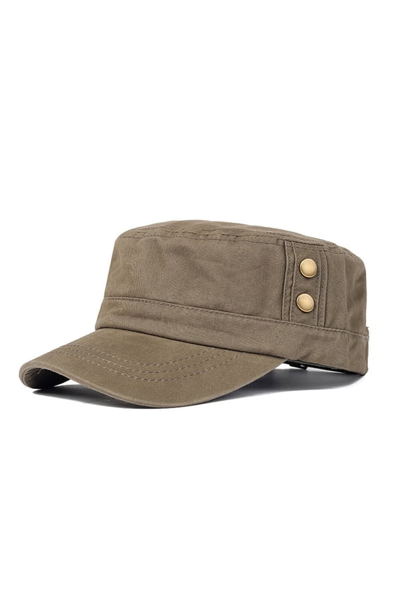 Men Cotton Army Cadet Combat Hat Duckbill Flat Baseball Military Adjustable Cap
