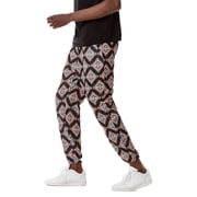 Men Cotton Baggy Hippie Yoga Harem Pants Funky Printed Plus Size Trousers Sports Boho Wide Leg Baggy Harem Pants with Pockets Bronze M