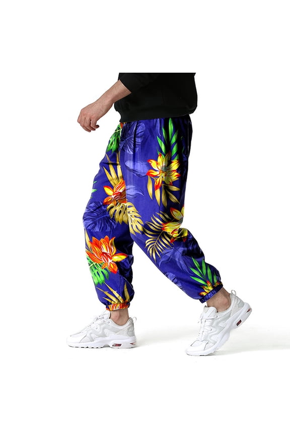 Men Cotton Baggy Hippie Yoga Harem Pants Funky Printed Plus Size Trousers Sports Boho Wide Leg Baggy Harem Pants with Pockets Khaki XL