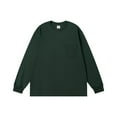thumbnail image 1 of Men Cotton Basic Sweatshirts Solid Color Round Neck Long Sleeve Drop Shoulder Pullovers, 1 of 4
