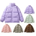 thumbnail image 1 of Men Cotton Coat - Stand Collar Long Sleeve Solid Color Zipper Placket Quilted Jacket Drawstring Hem Thickened Loose Fit Outwear, 1 of 8
