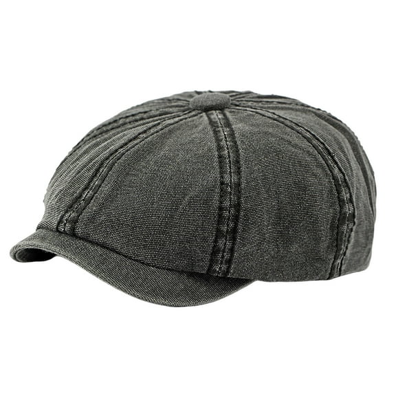 Men Cotton Denim Beret Hat – Retro Washed Painter Cap, Comfortable Breathable Casual Style, Streetwear Fashion Accessory for Daily Use Winter