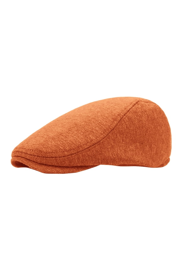 Men Cotton Newsboy Cap Fashion Adjustable Cabbie Beret Hats Lightweight Summer Flat Cap for Driving & Outdoor Style Newsboy Flat Cap Women Men All Seasons One Size Color Orange