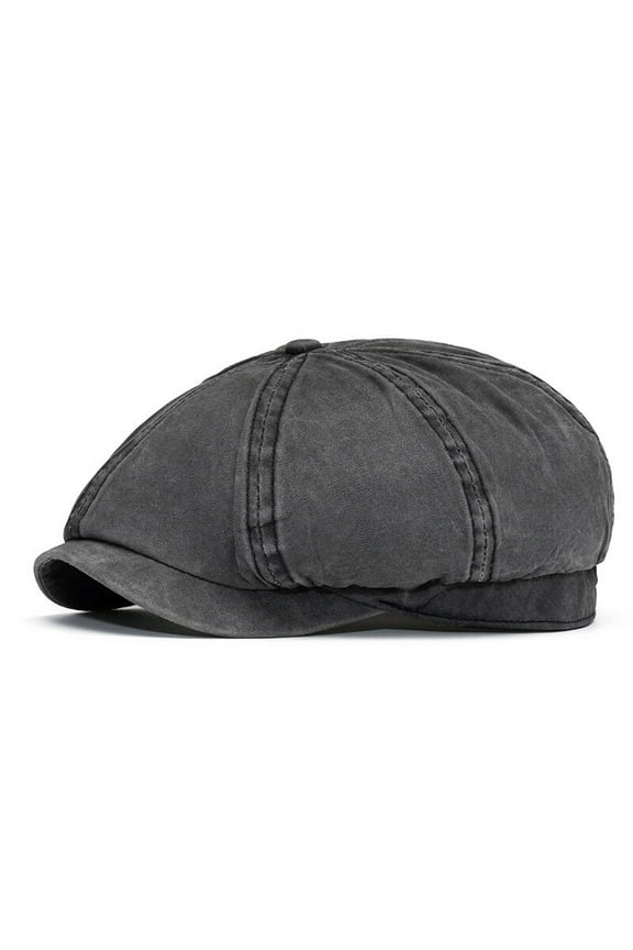 Men Cotton Octagonal Newsboy Flat Hat Summer Spring Duckbill Ivy Painter Cap