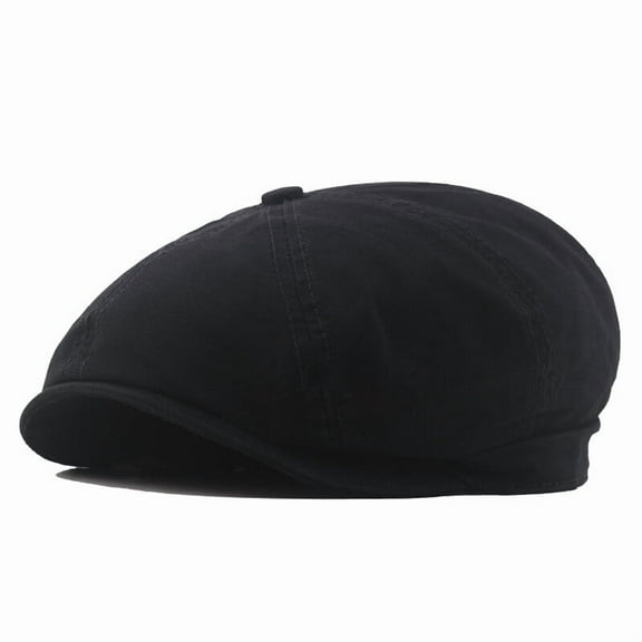 Men Cotton Octagonal Newsboy Gatsby Flat Hat Summer Sun Duckbill Ivy Peaked Cap
