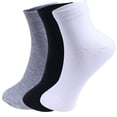 thumbnail image 1 of Men Cotton Socks Gray/Black/White Casual Athletic Thin Quarter/Ankle lot 12 Pairs Size: 10-13, 1 of 5