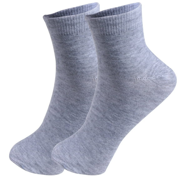 Men Cotton Socks Gray Casual Athletic Thin Quarter/Ankle lot 12 Pairs Size: 10-13