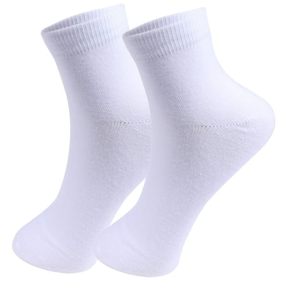 Men Cotton Socks White Casual Athletic Thin Quarter/Ankle lot 12 Pairs Size: 10-13
