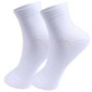 Men Cotton Socks White Casual Athletic Thin Quarter/Ankle lot 12 Pairs Size 10-13