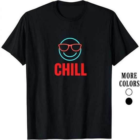 Men Cotton Tee Cool Smiley Sunglasses Graphic T-Shirt Top Black Tropical Design Casual Crew Neck Comfortable S-5XL