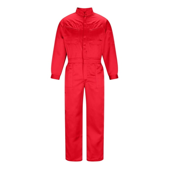 Men Coveralls for Work Long Sleeve Mock Neck Overalls Men’s Jumpsuits with Multi Pockets