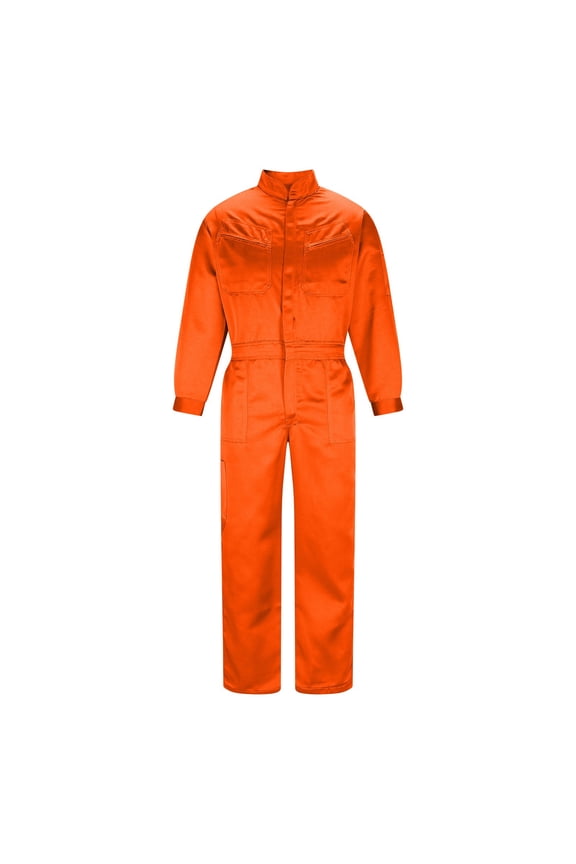 Men Coveralls for Work Long Sleeve Mock Neck Overalls Men’s Jumpsuits with Multi Pockets