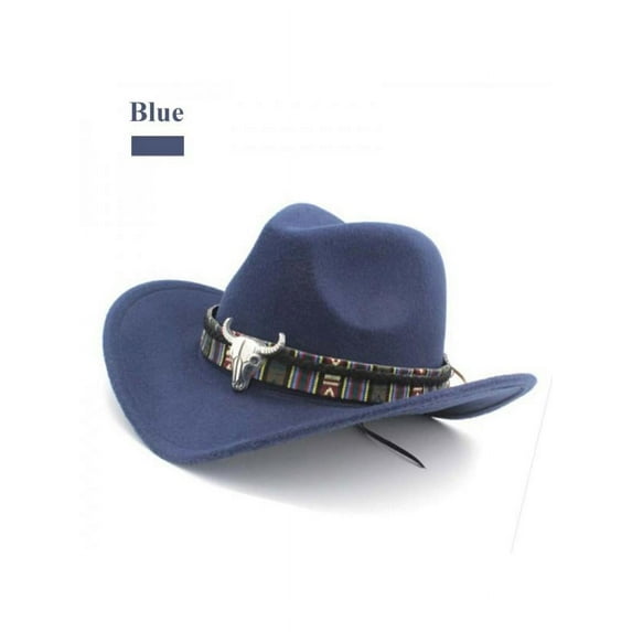 Men Cowboy Hat Stetson Style Fedora Sun Summer Western Riding Wide Brim Cap