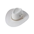 thumbnail image 1 of Men Cowboy Hat Western Cowboy Hat with Adjustable Durable Leather Hats for Men Chin Rope Wide Brim Vintage Style, 1 of 2
