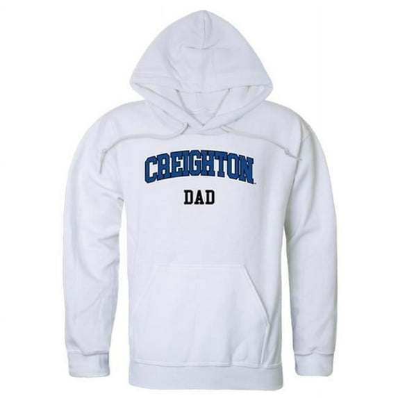 Men Creighton University Bluejays Dad Hoodie, White - Medium
