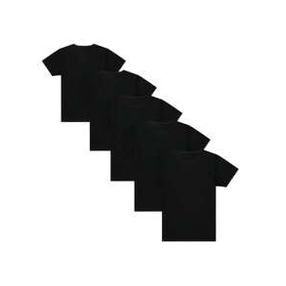 Men Crew Neck Black t Shirts Sweatshirt Shirt for Men - 5 Pack