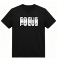 thumbnail image 1 of Men Crew Neck Short Sleeve T‑Shirt, FOCUS Layered Graphic Print Casual Streetwear Tee, Lightweight Everyday Wear Top for Men, 1 of 6