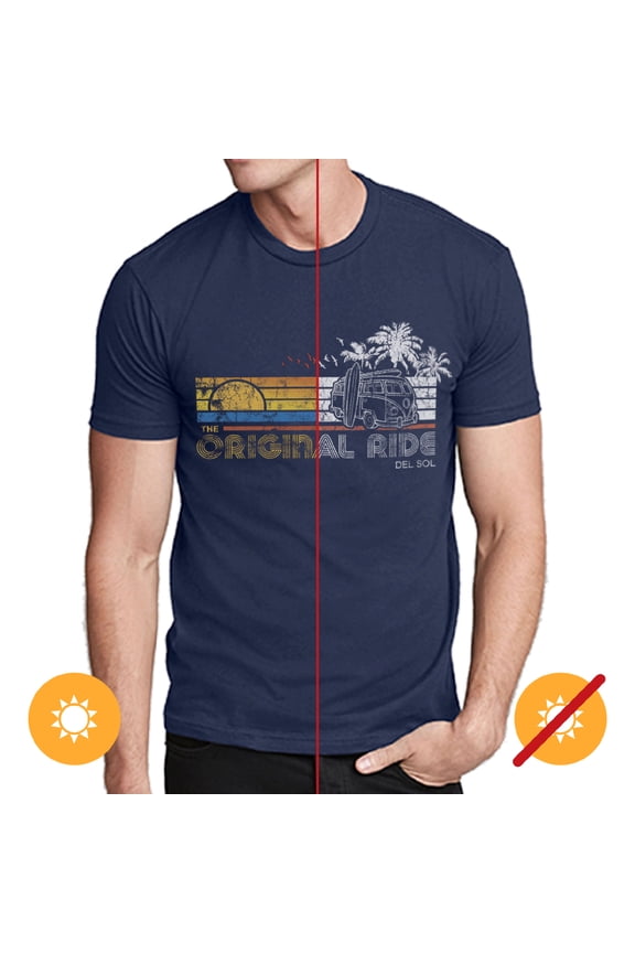 Men Crew Tee - Original Ride - Indigo by DelSol for Men - 1 Pc T-Shirt (Medium)