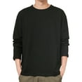 thumbnail image 1 of Men Crewneck Long Sleeve T Shirt Pullover Sweater Slim Fit Basic Thermal Top Comfortable Casual Wear Men's Lightweight Crewneck Tee Tops, 1 of 4