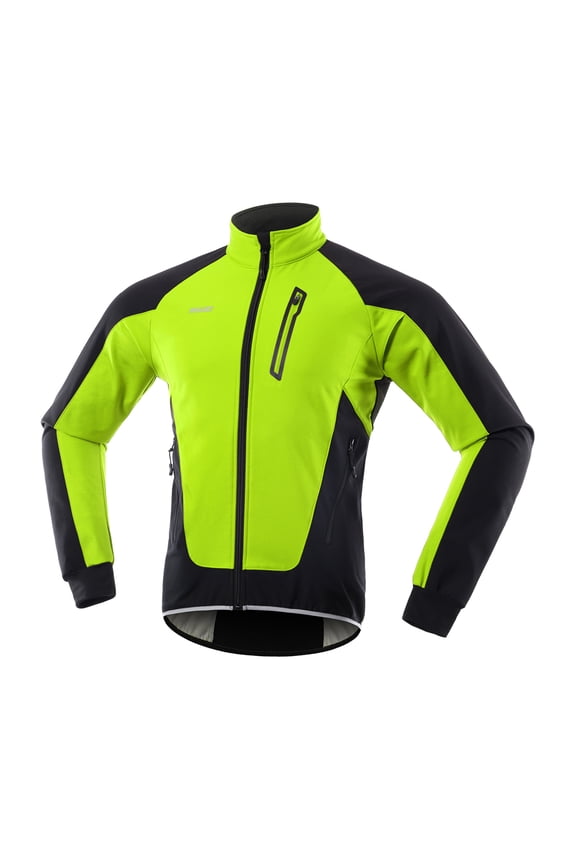 Men Cycling Jacket Waterproof Windproof Thermal Fleece Bike Jersey MTB  Riding Running Autumn Winter Jacket Coat