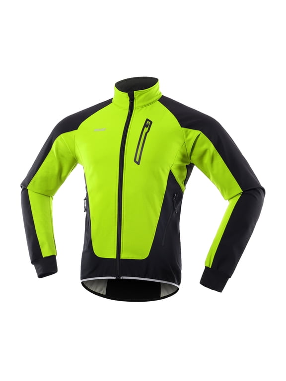 Men Cycling Jacket Waterproof Windproof Thermal Fleece Bike Jersey MTB Riding Running Autumn Winter Jacket Coat