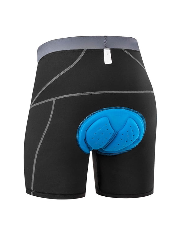 Men Cycling Shorts with Thickened Silicone Padding, Breathable Quick-Dry High Stretch Compression Bike Pants for Summer Outdoor Riding
