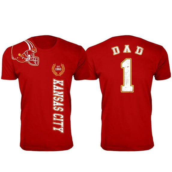 Men Dad #1 Football Home Team T-Shirt