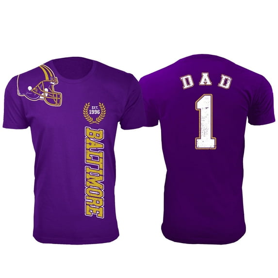 Men Dad #1 Football Home Team T-Shirt