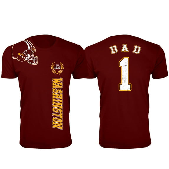 Men Dad #1 Football Home Team T-Shirt