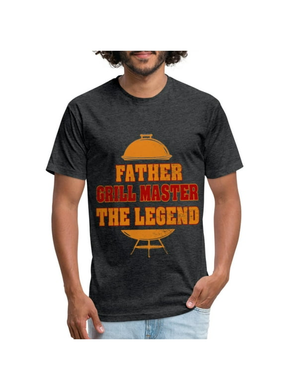 Men Dad Father Grillmaster Legend Barbeque T-Shirt Fitted Cotton / Poly T-Shirt