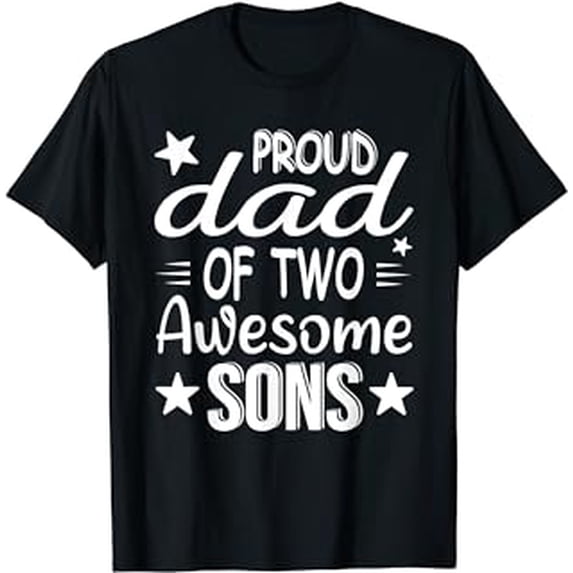 Men Dad Of 2 Boys Two Sons Father's Day T-Shirt