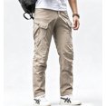 thumbnail image 1 of Men Daily Cargo Trousers Reinforced Light Tapered 6 Pocket Durable Outdoor Work Pants S-XXL, 1 of 9
