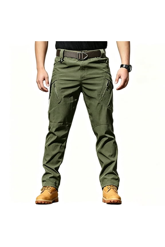 Men Daily Cargo Work Pants Stretch UPF50+ Breathable Rugged All Terrain Casual Pants S-XXL