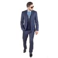 thumbnail image 1 of Men Dark Navy Blue Suit For Men 3 Piece Suit Slim Fit With Double Vested Notch Lapel, 1 of 1