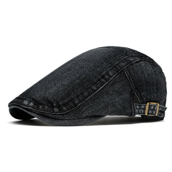 Men Denim Newsboy Gatsby Flat Hat Golf Driving Beret Ivy Duckbill Adjustable Cap